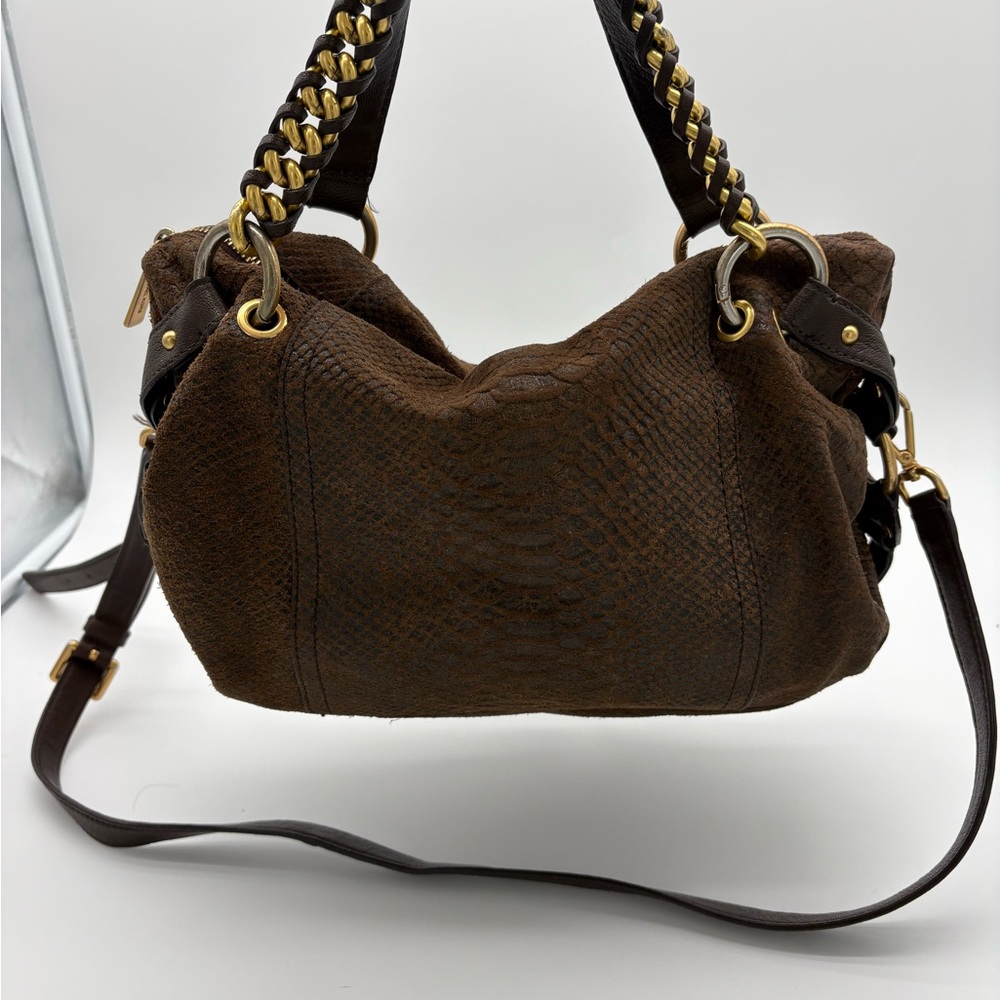 Michael Kors Python Print Leather Shoulder Bag - image 6